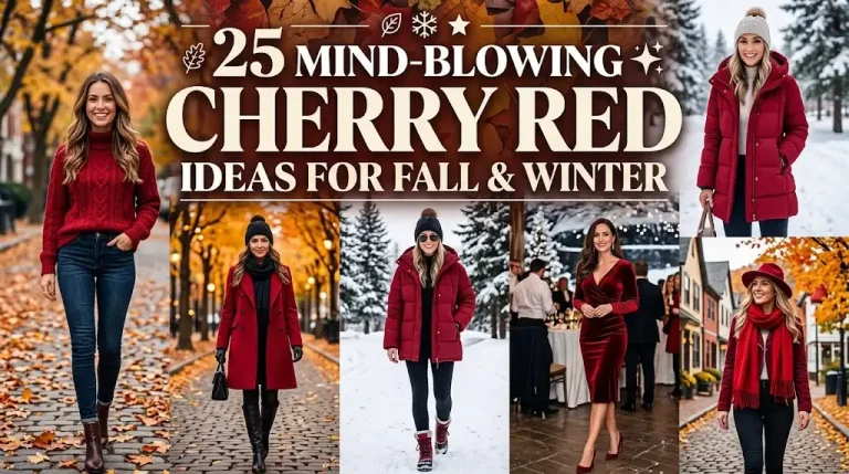 25 Mind-Blowing Cherry Red Outfit Ideas for Fall and Winter